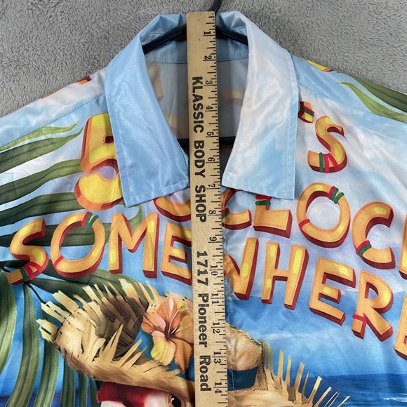 Colorful All Over Print Shirt Men 3XL Button Up Beach Tropical Hawaiian Casual - Picture 7 of 14